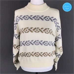 Vintage rrrrruss Knit Wool Blend Ski Sweater